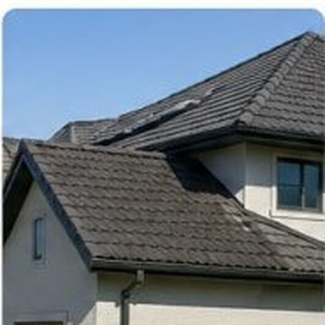 Tile roof and gable of a Southern Utah home
